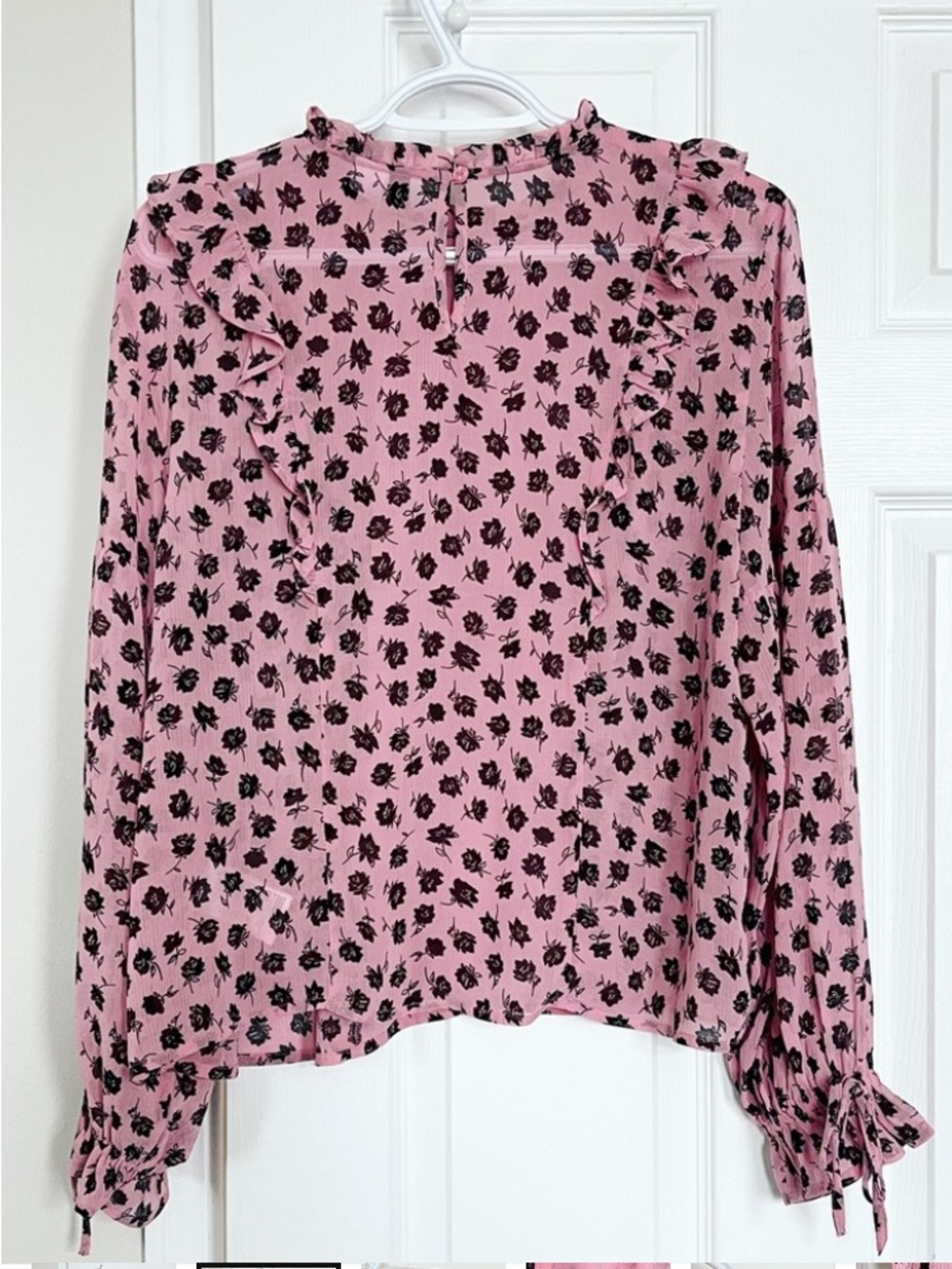 Divided Pink Floral Ruffle Blouse - Picture 2 of 6